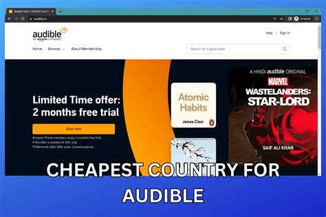 cheapest audible subscription.